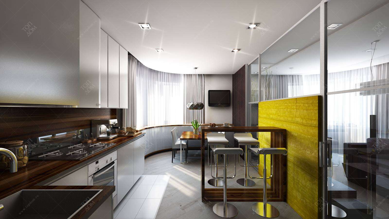 кухни в стиле модерн Мебель, интерьер