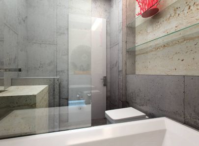 Лофт-дизайн ванной комнаты – фото