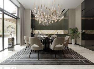 Серо-бежевый интерьер загородного дома