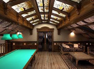 Витражи в интерьере – дизайн мансарды в доме