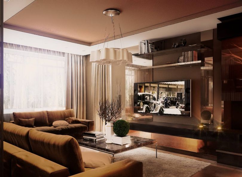 Фото интерьера гостиной таунхауса