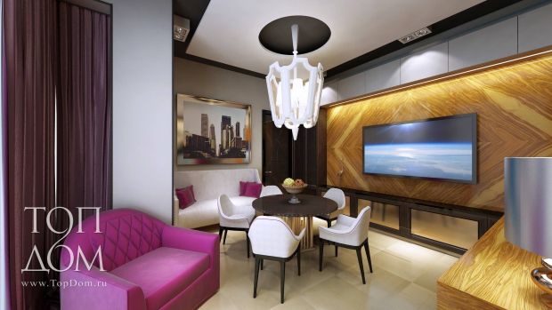 Розовый в сочетании с желтым и оранжевым