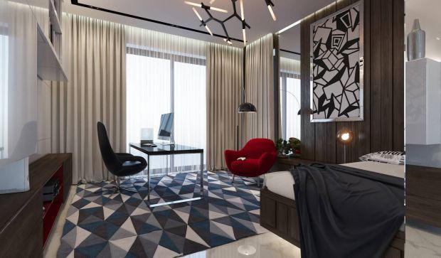 Интерьер спальни для юноши