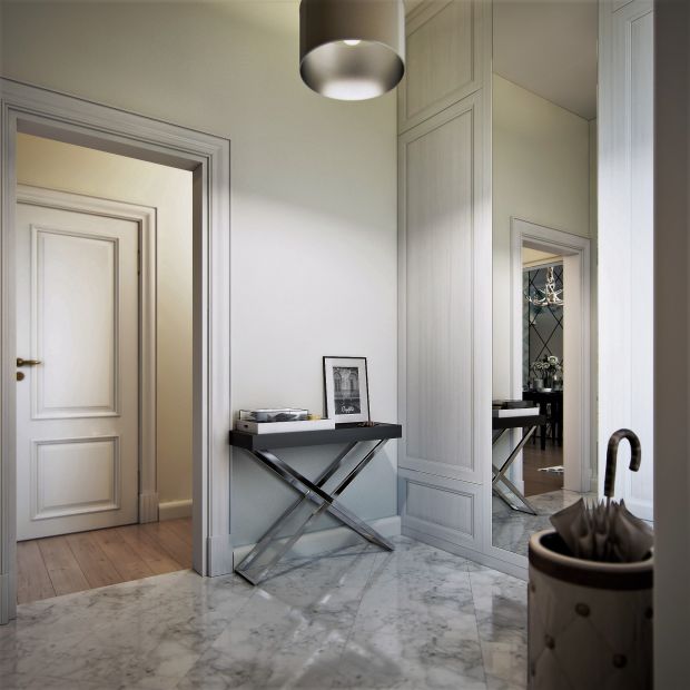 Интерьер прихожей внутри дома