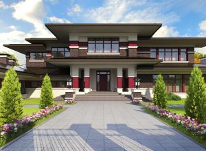 Дизайн экстерьера коттеджа