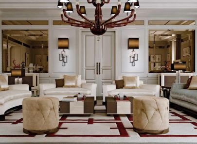 Элитная квартира с большой гостиной со светлым дизайном