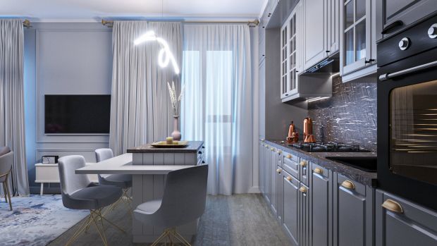 Сочетание бордового с серым