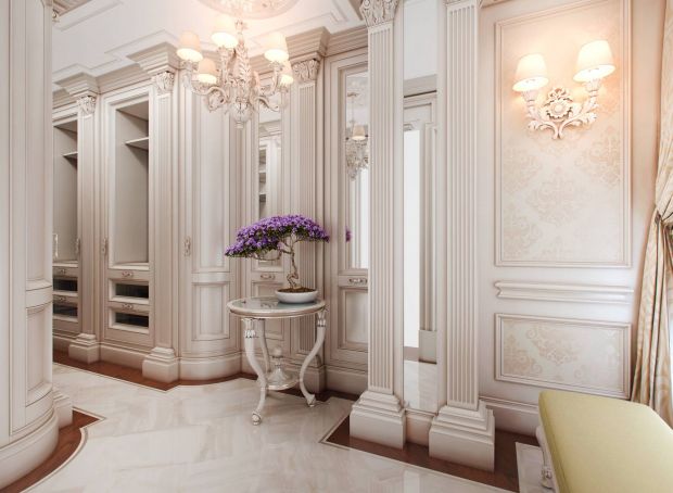 Мебель из массива в гардеробной