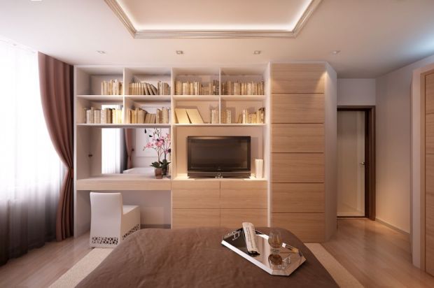 Натуральный интерьер спальни