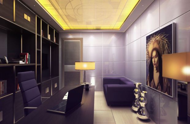 Красивое сочетание серого и желтого цветов в интерьере