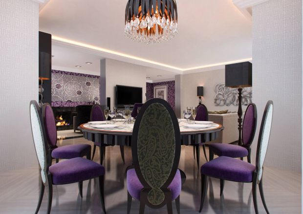 Фиолетовый интерьер