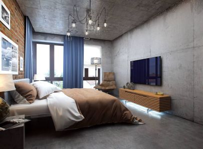 Фото лофт-дизайна спальни