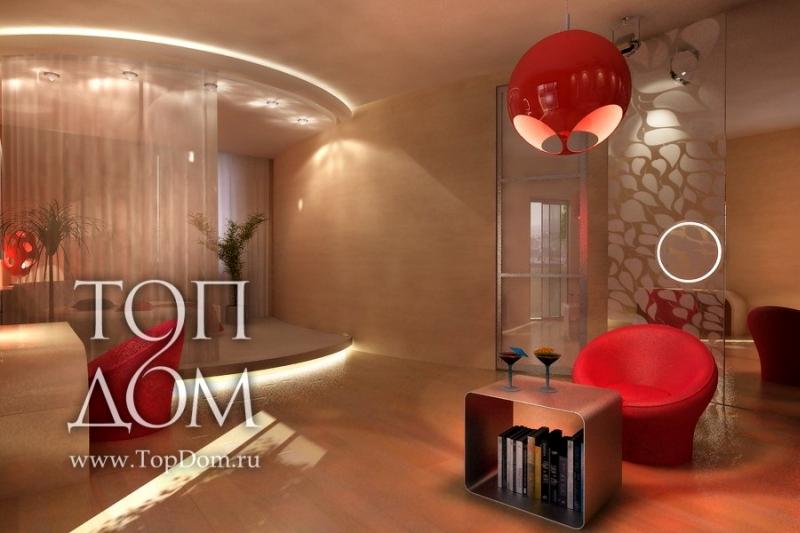 Дизайн интерьера гостиной для стихии огня