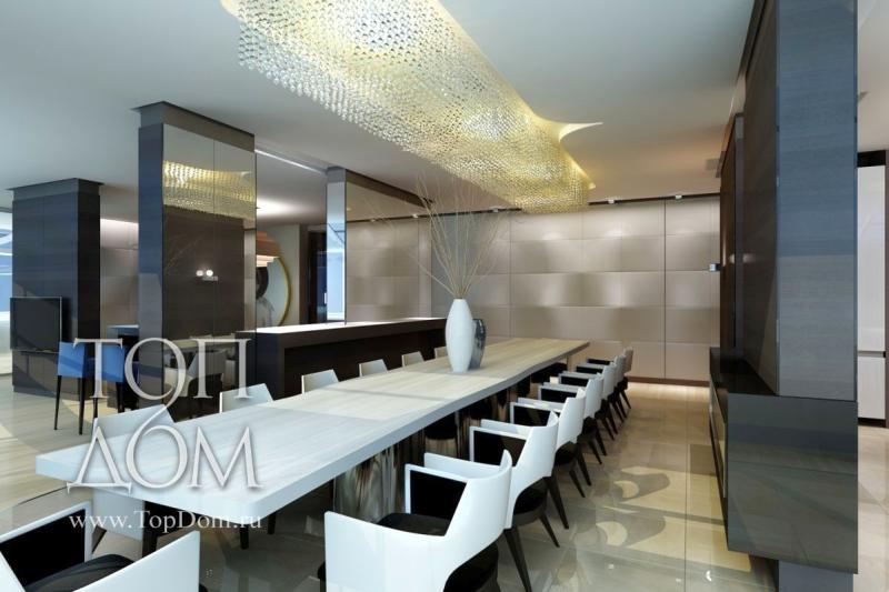 Интерьер столовой в стиле софтминимализма