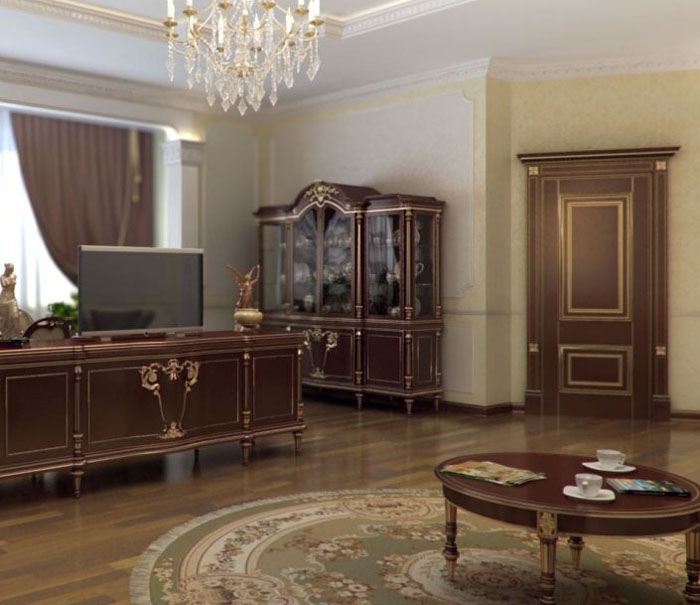 Интерьер гостиной в классическом стиле