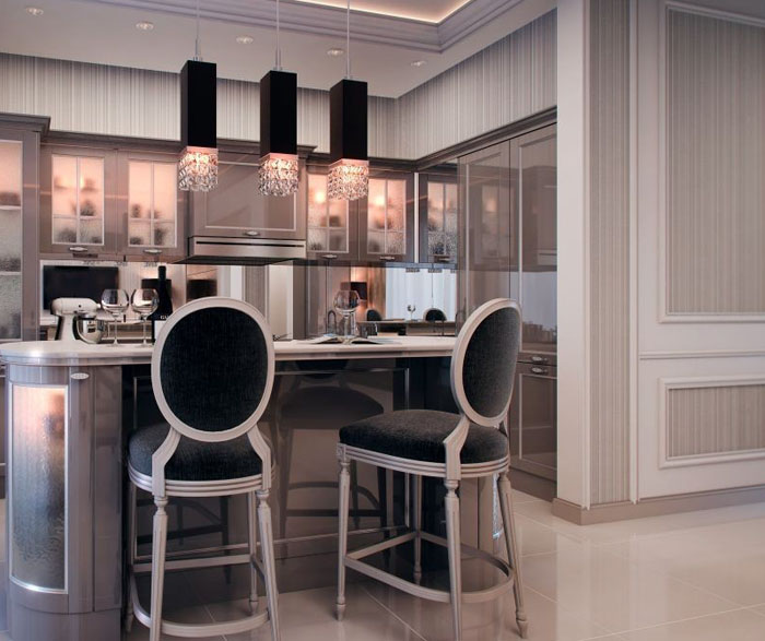 Интерьер кухни в стиле итальянской классики