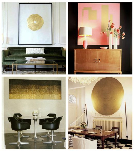 Золото в интерьере как арт-объект