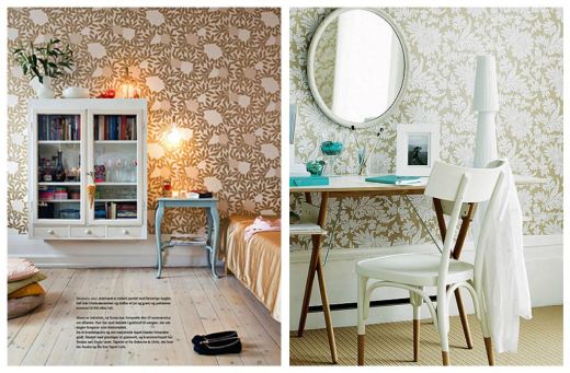 Золото на обоях