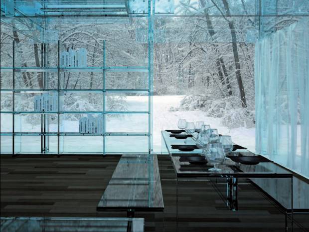 Интерьер из стекла