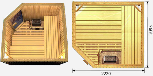Габариты заводских саун