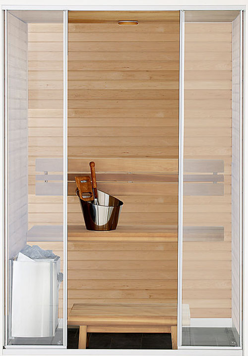 Сауна, изготовленная строительным способом