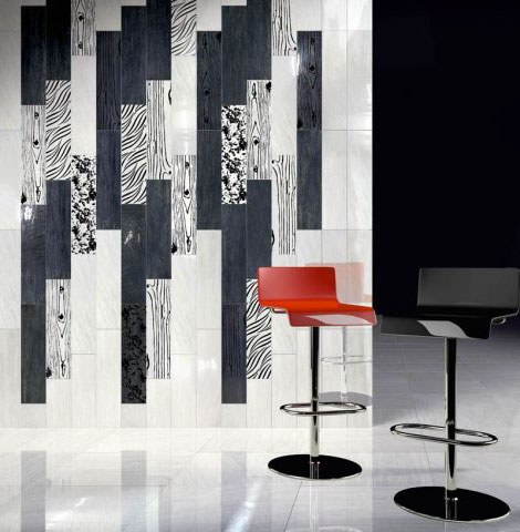 Креамическая плитка в ванной под дерево