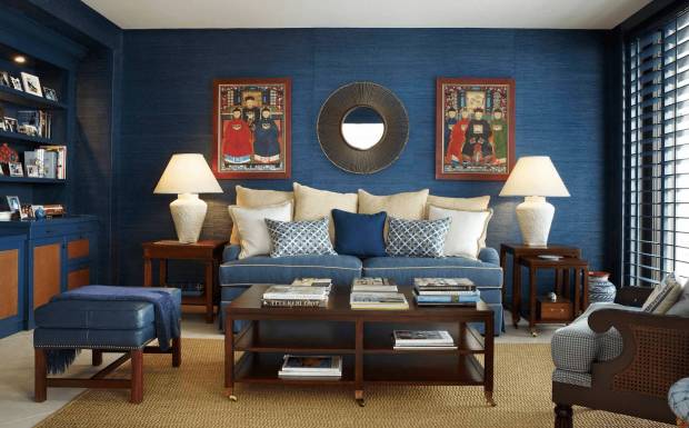 Доминирующий цвет Индиго в интерьере
