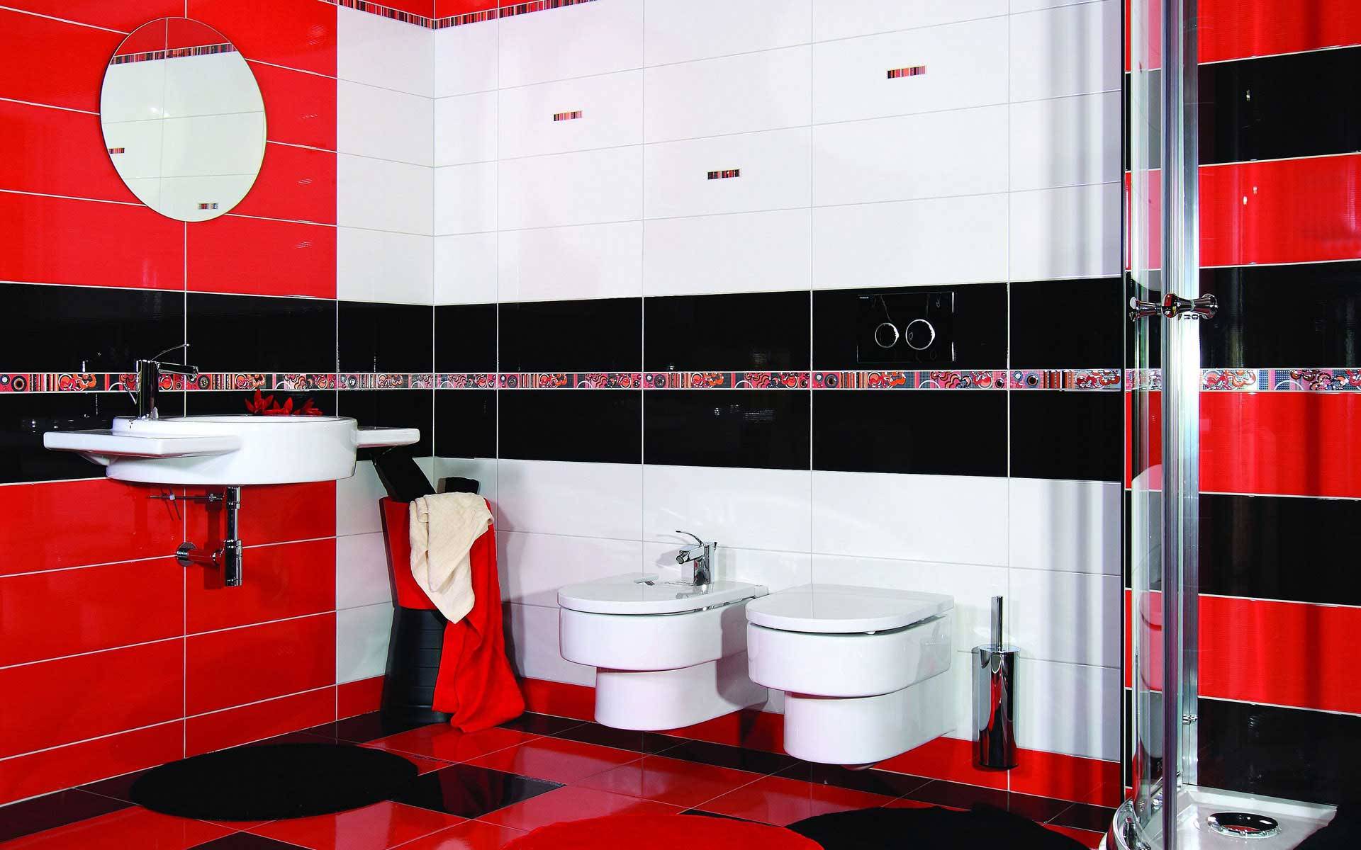 Черно красная ванная: идеи дизайна на фото