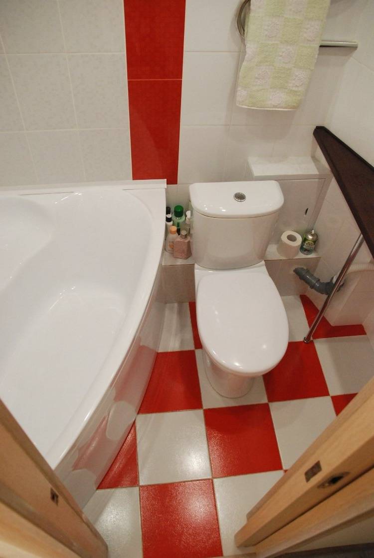 Ванная Комната Красная Плитка Фото