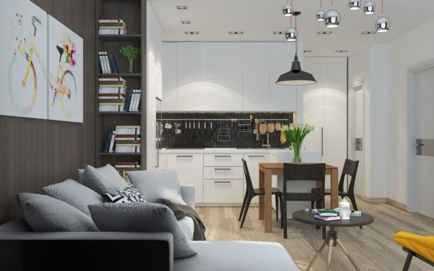 Квартира-студия с нейтарльными оттенками