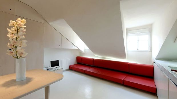 Мансардная квартира-студии в стиле минимализма